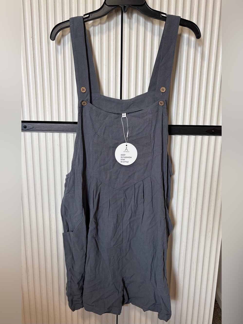 Amazon Womens Gray Sleeveless Overall Jumpsuit